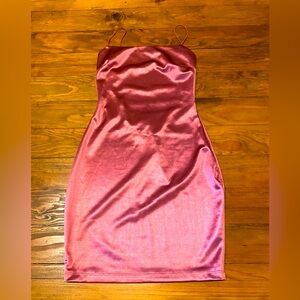 Bodycon pink dress Windsor Pink Satin Mini bodycon Dress size small
